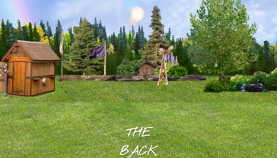 Screenshot of the Backyard Parallax after scrolling down