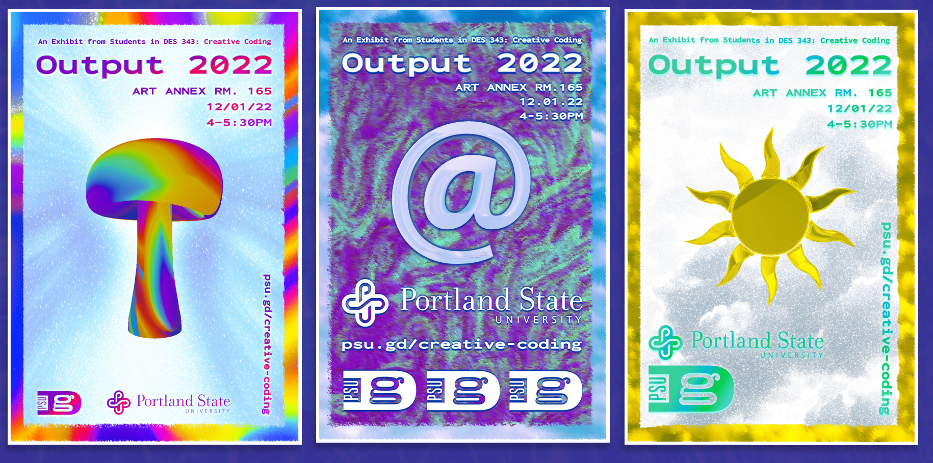 a series of posters I created for Output 2022.