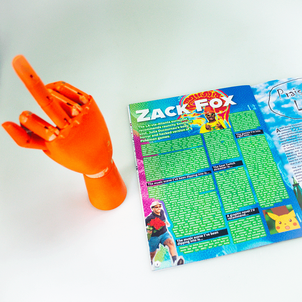 Single page Zack Fox interview from Terminally Online